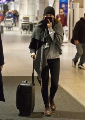 Daisy Ridley - Arrives to an airport in Montreal
