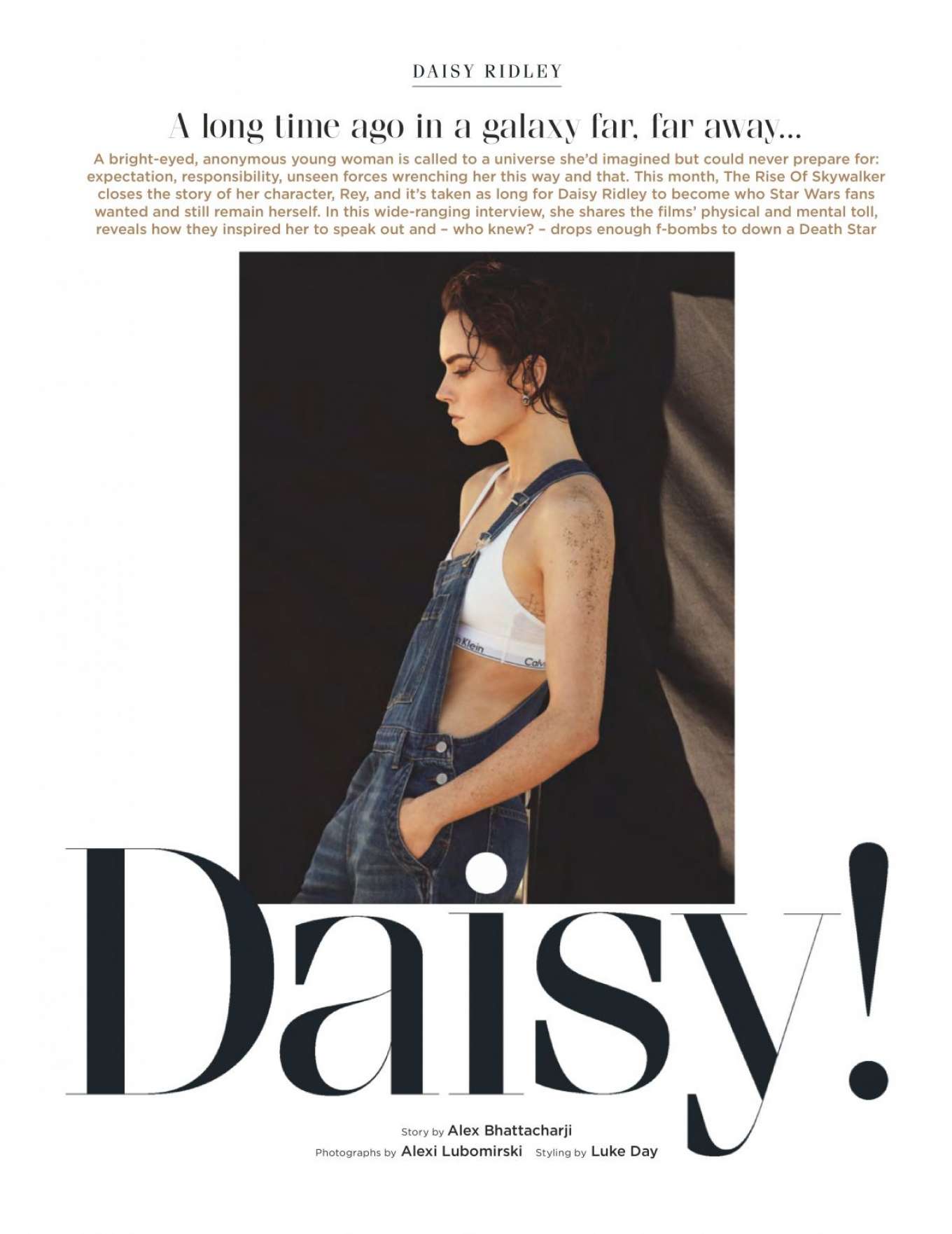 Daisy Ridley in GQ UK Magazine Photoshoot - December 2019 