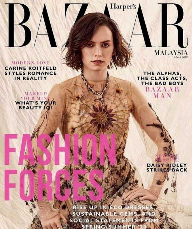 Daisy Ridley - Harper's Bazaar Malaysia Cover (March 2020)