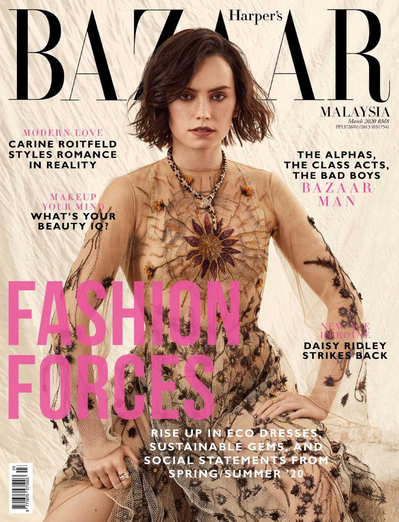 Daisy Ridley â€“ Harperâ€™s Bazaar Malaysia Magazine (March 2020)