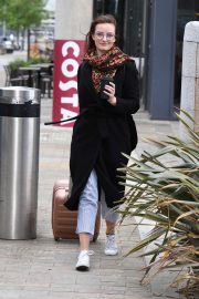 Dakota Blue Richards - Leaving the Costa Coffee in Manchester