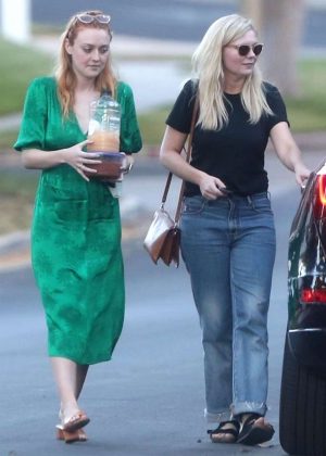 Dakota Fanning and Kirsten Dunst - Heading to a party together in Los Angeles