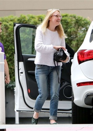 Dakota Fanning in Jeans Out in Hollywood