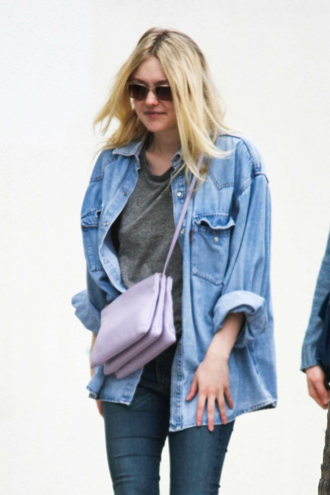 Dakota Fanning in Jeans Out in Studio City