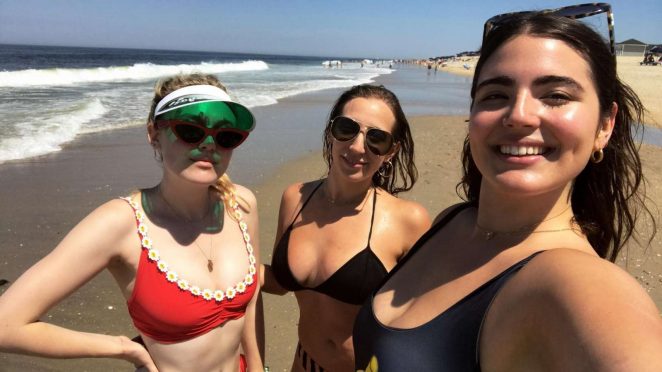 Dakota Fanning in Red Bikini Top - Instagram