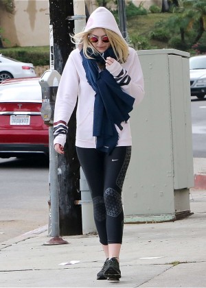 Dakota Fanning in Spandex Out and about in LA