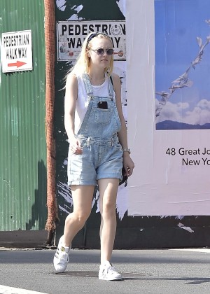 Dakota Fanning in jeans out in NYC