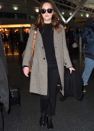 Dakota Johnson - Arrives at JFK airport in NYC