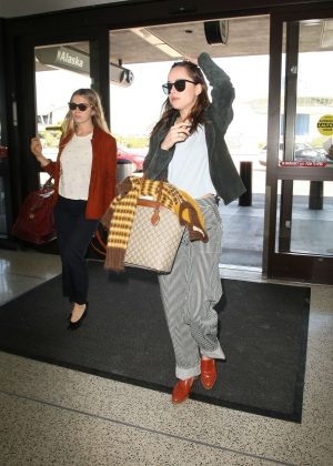 Dakota Johnson Arrives at LAX Airport in Los Angeles