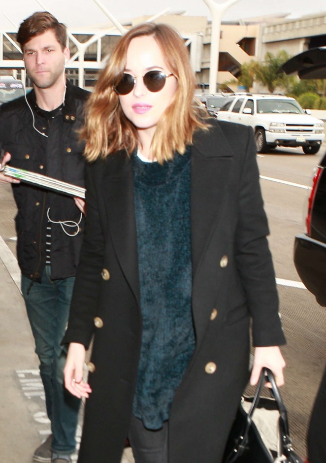 Dakota Johnson - Arrives at LAX Airport in Los Angeles