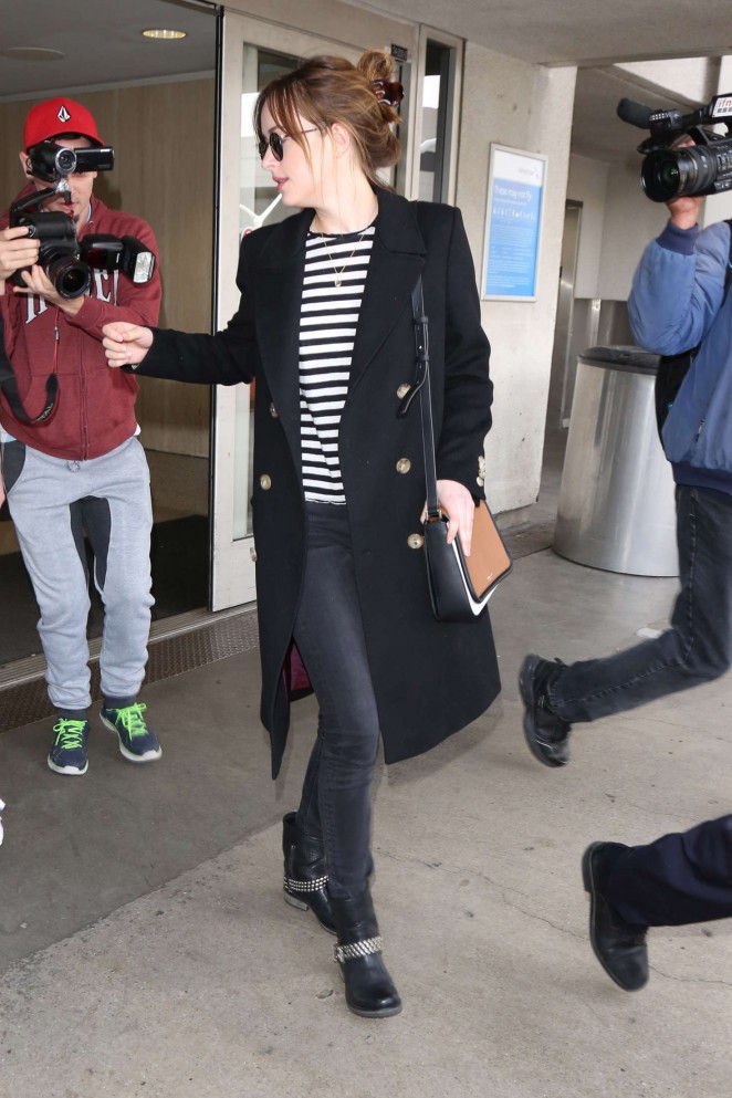 Dakota Johnson - Arriving at LAX Airport in LA