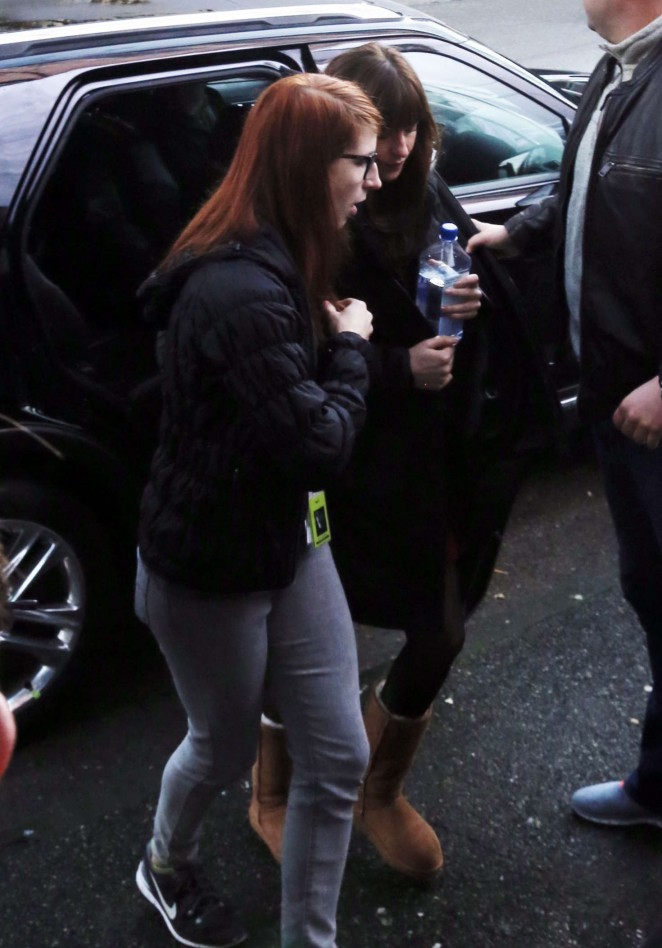 Dakota Johnson - Arriving on the set of 'Fifty Shades Darker' in Vancouver