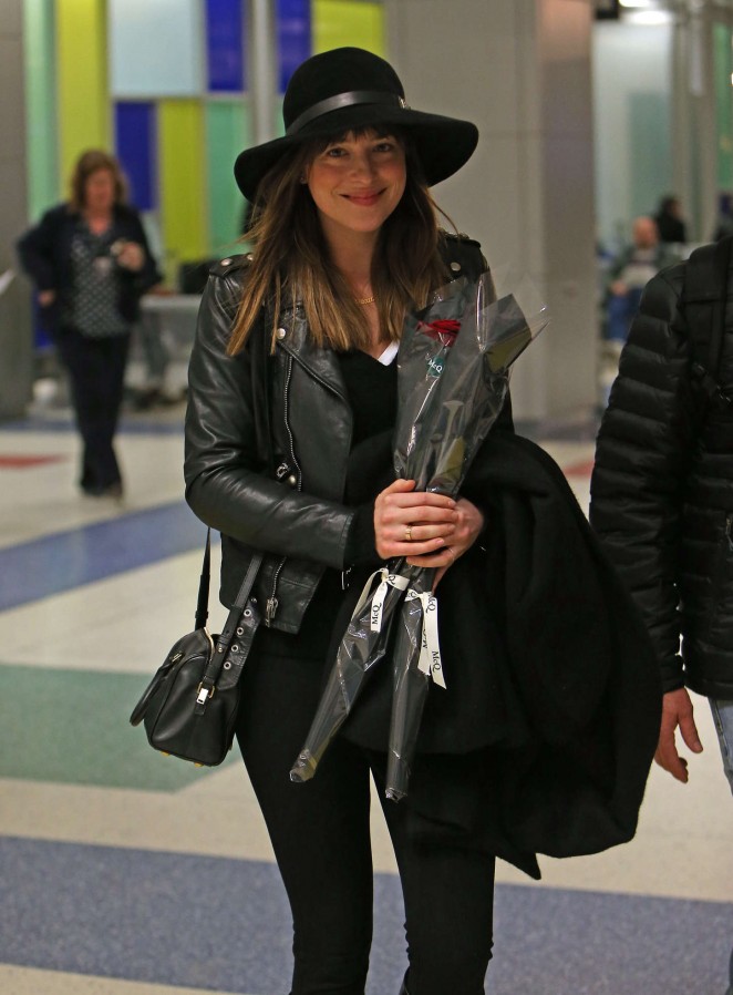 Dakota Johnson at JFK Airport in NY