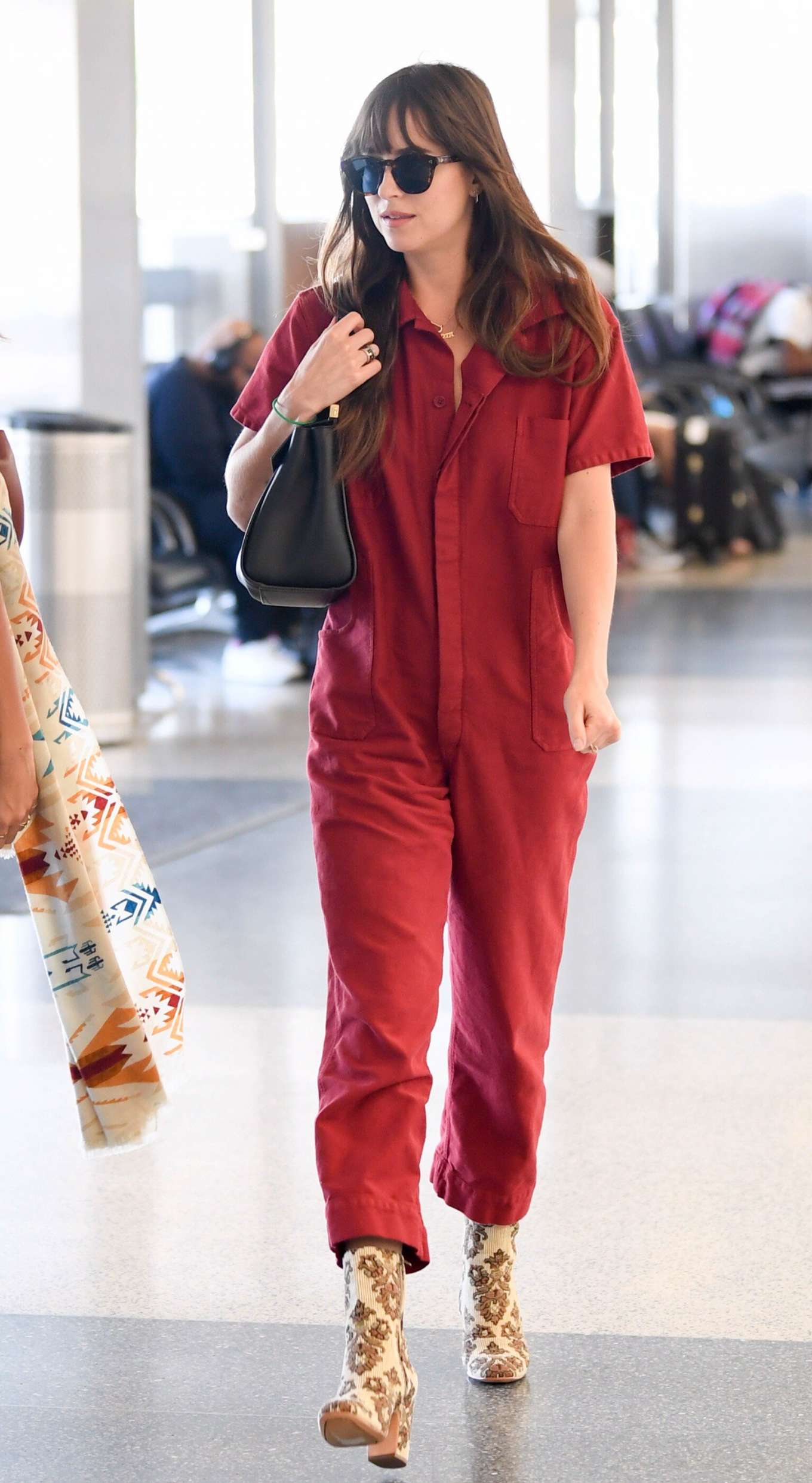 Dakota Johnson 2019 : Dakota Johnson in Red Jumpsuit-16