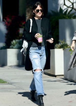 Dakota Johnson in Ripped Jeans - Out in West Hollywood