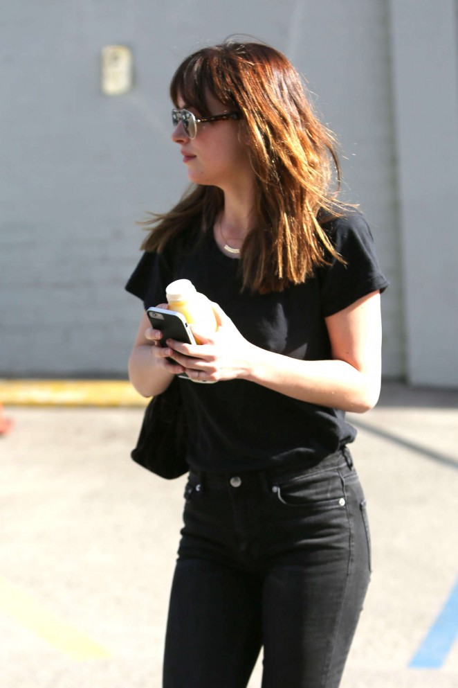 Dakota Johnson in Tight Jeans Out in Los Angeles