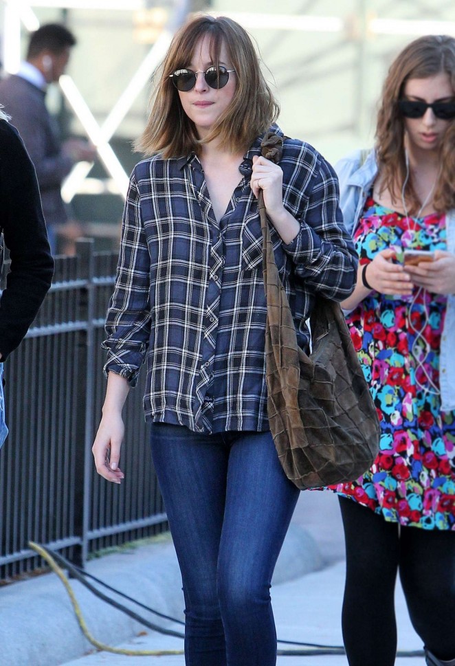 Dakota Johnson in Tight Jeans Out in New York