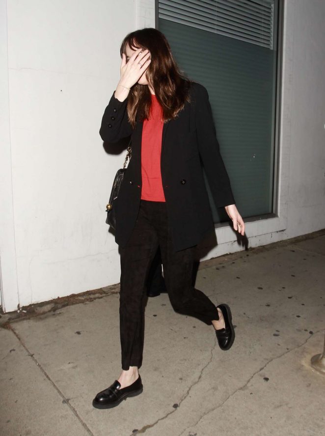 Dakota Johnson - Leaving a restaurant in Los Angeles