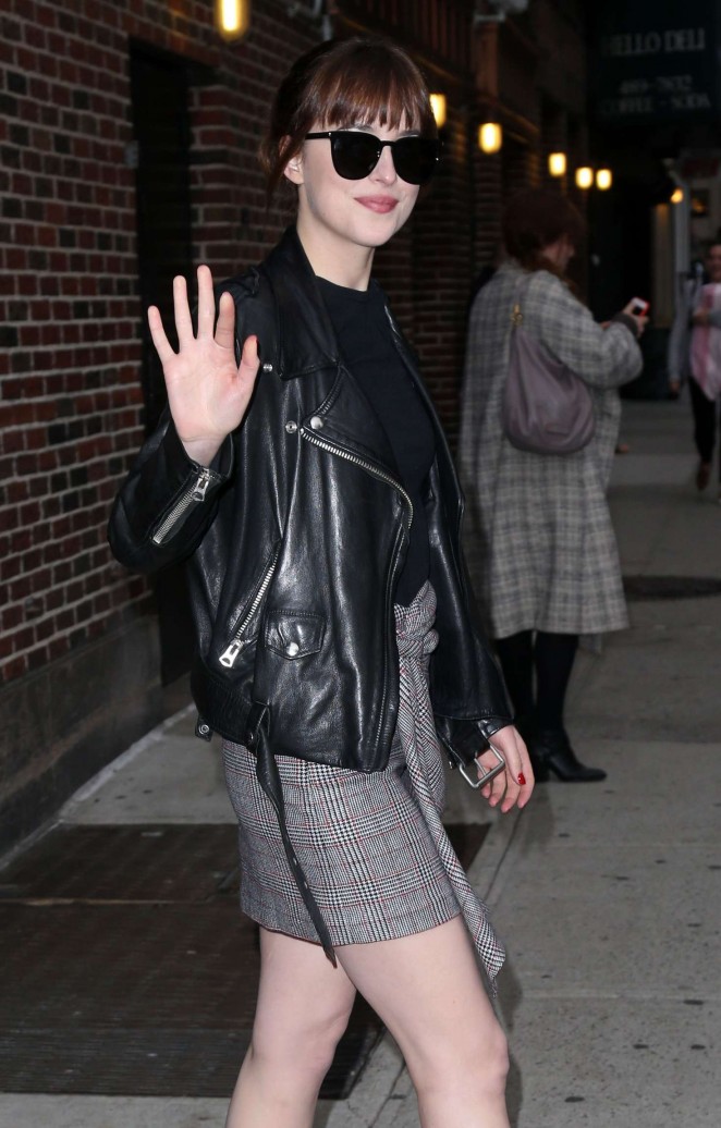 Dakota Johnson - Leaving The Late Show with Stephen Colbert in NYC