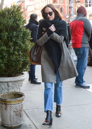 Dakota Johnson out for a walk in New York | GotCeleb