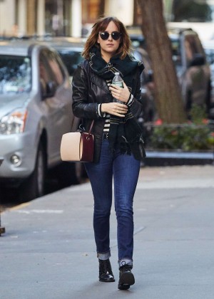 Dakota Johnson in Jeans Out in NY