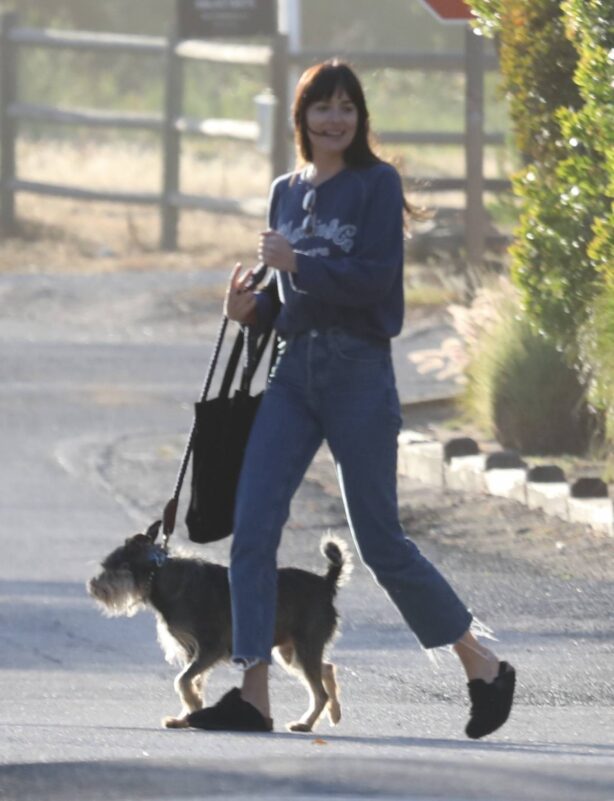 Dakota Jonhson - Seen leaving Sean Penn's house in Malibu