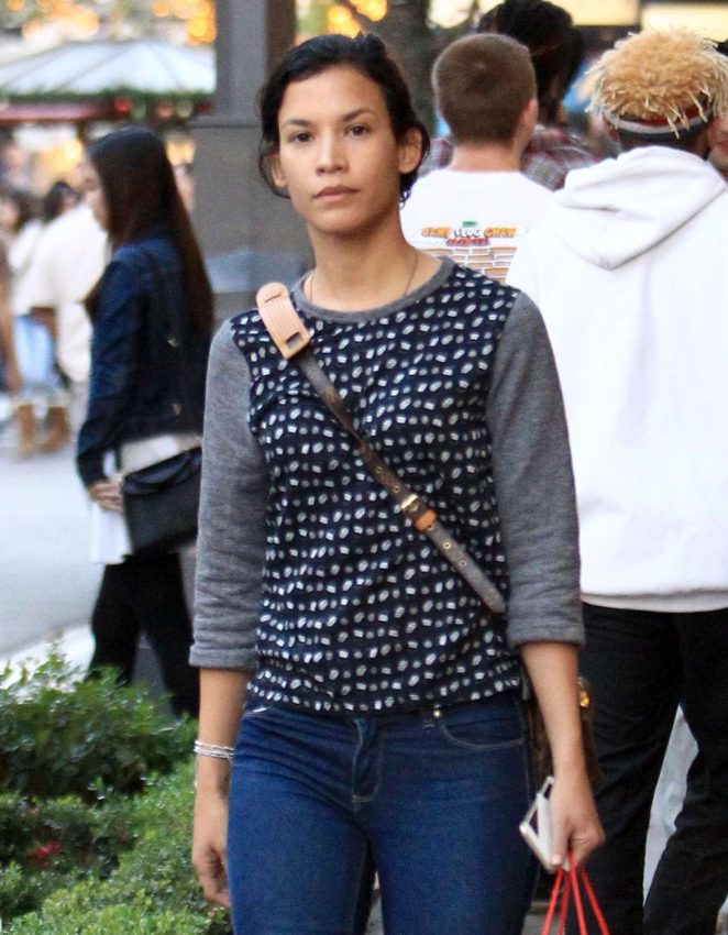 Danay Garcia in Jeans Shopping at The Grove in Hollywood