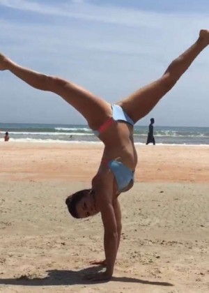 Danica Patrick in Bikini at Daytona Beach