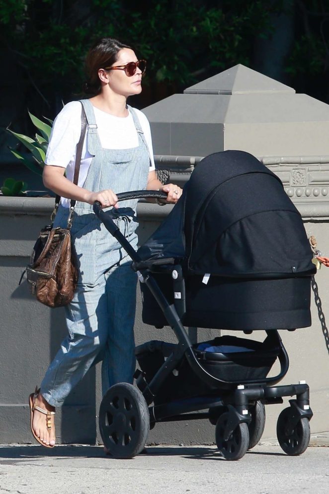 Danielle Bux - With baby Romy Wren on a stroll in West Hollywood