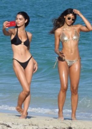 Danielle Herrington and Raven Lyn in Bikini at a Miami Beach