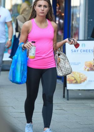 Danni Dyer in Tights - Shopping in Essex