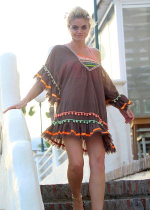 Danniella Westbrook in Short Dress Out in Malaga