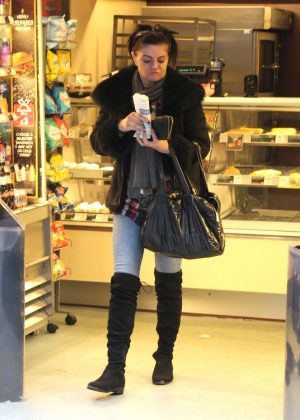 Danniella Westbrook out in  Liverpool