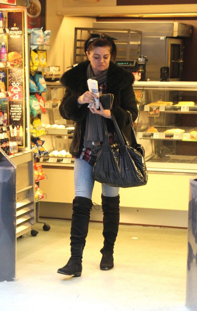 Danniella Westbrook out in  Liverpool