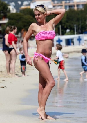 Danniella Westbrook in Pink Bikini in Spain