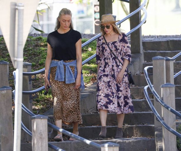 Dannii Minogue - Seen in a floral dress while out in Melbourne
