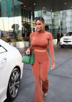 Daphne Joy in Brown Tracksuit out in LA