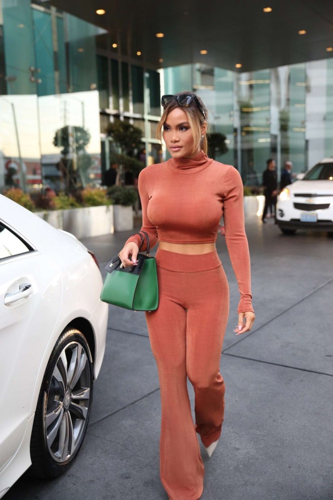 Daphne Joy in Brown Tracksuit out in LA