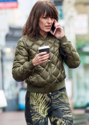 Davina McCall in Tights out in London