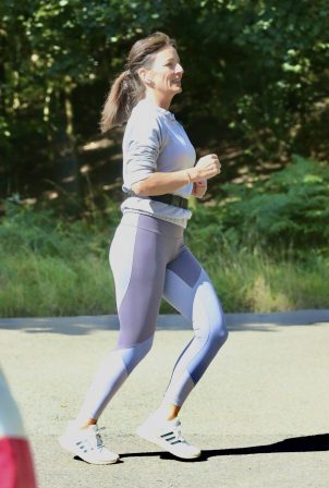 Davina McCall - Jog in a country park in Kent