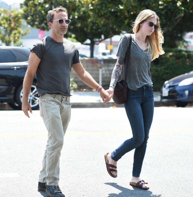 Deborah Kaplan and Breckin Meyer out for lunch in Los Angeles
