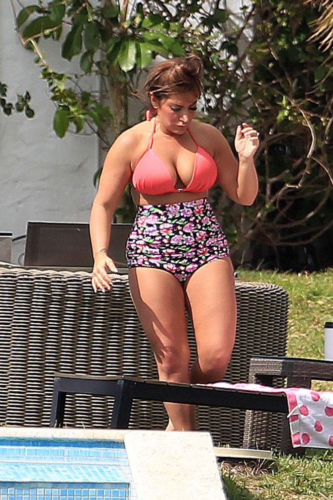 Deena Cortese in Bikini at the pool in Miami