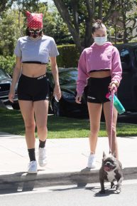 Delilah Belle and Amelia Gray Hamlin - Out for a dog walk in Beverly Hills