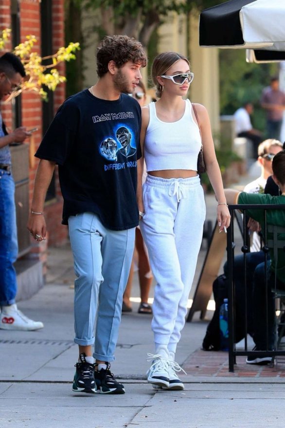 Delilah Hamlin and Eyal Booker at Alfred Coffee in West Hollywood