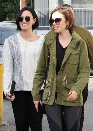 Demi Lovato and Lily Collins Out for Lunch in West Hollywood