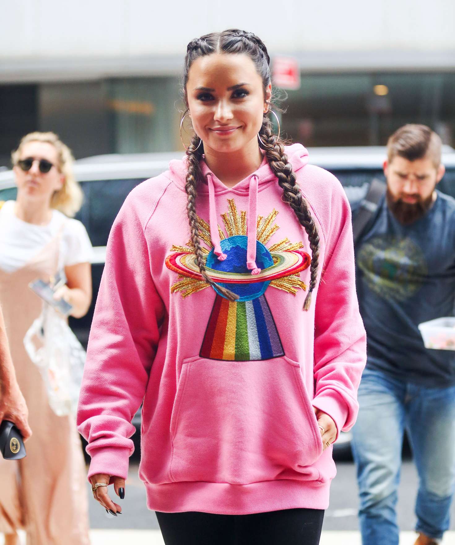 Demi Lovato - Arriving back at her hotel in New York