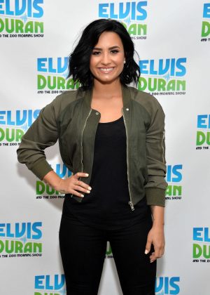 Demi Lovato at Elvis Duran Show at Z100 Studios in New York City