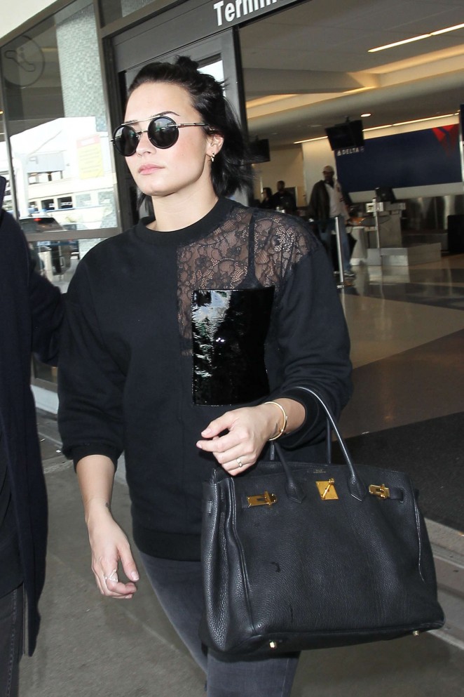 Demi Lovato at Los Angeles International Airport