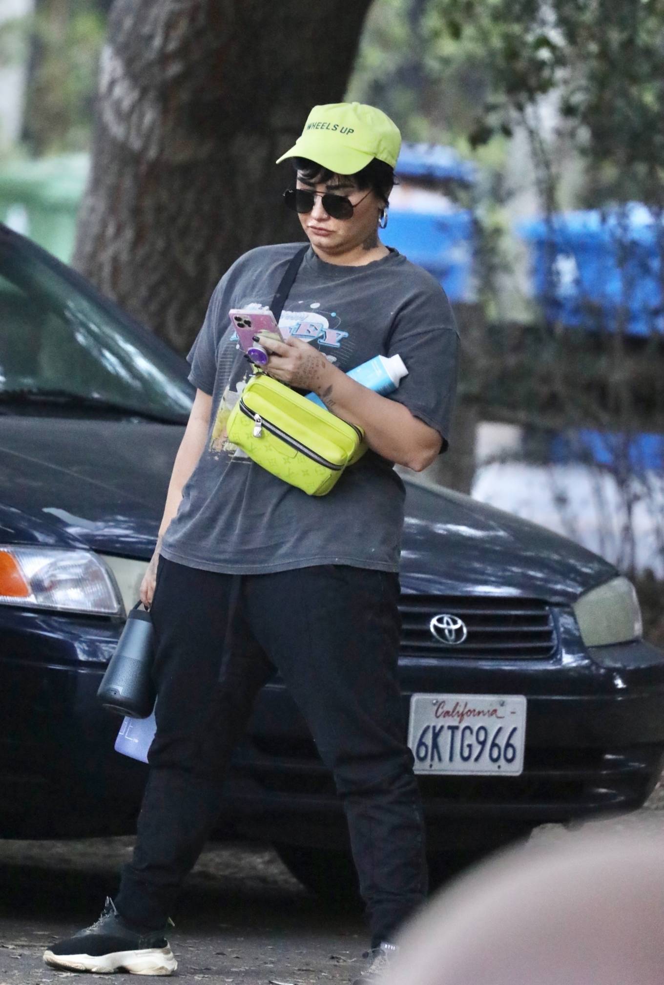Demi Lovato 2021 : Demi Lovato – Hike candids with a bodyguard and a friend in Los Angeles-18