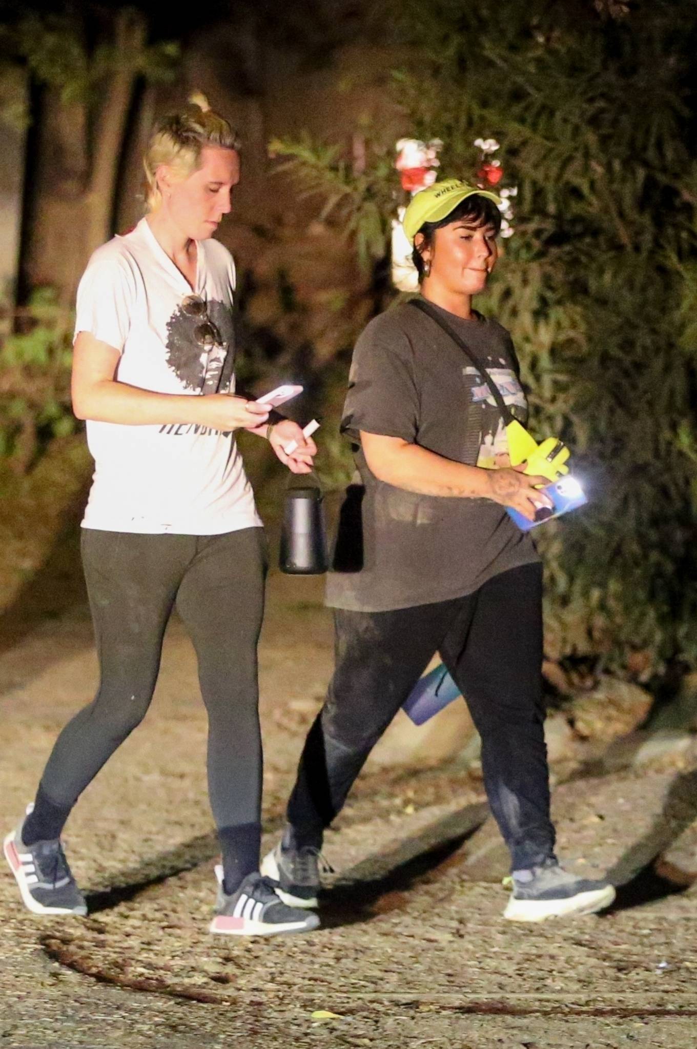 Demi Lovato 2021 : Demi Lovato – Hike candids with a bodyguard and a friend in Los Angeles-19